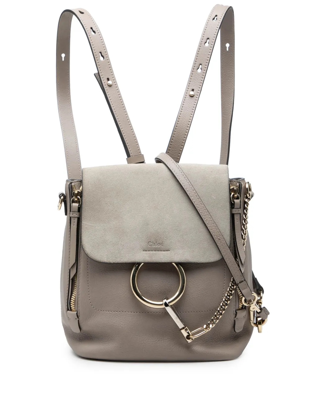 Chloé Pre-Owned sac à dos Faye médium (2017) - Gris Chloé Pre-Owned sac à dos Faye médium (2017) - Gris