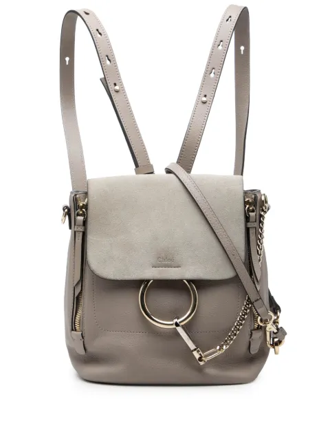 Chloé Pre-Owned 2017 Medium Calfskin and Suede Faye backpack