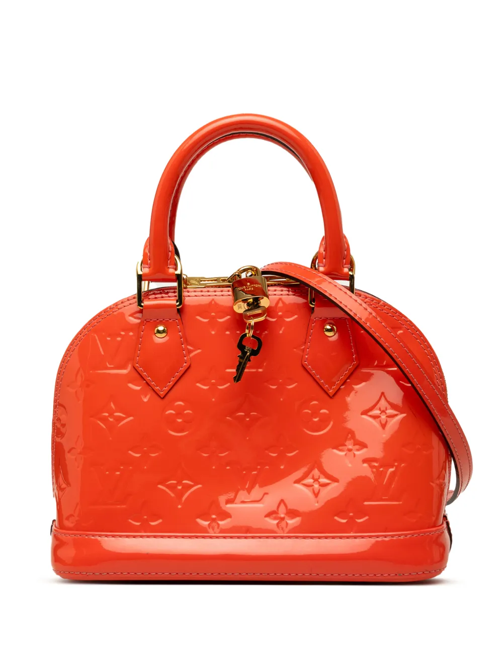 Louis Vuitton Pre-Owned 2014 Monogram Vernis Alma BB Satchel-Tasche - Orange