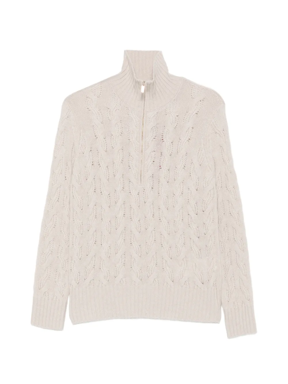 Max Mara cable-knit quarter-zip sweater