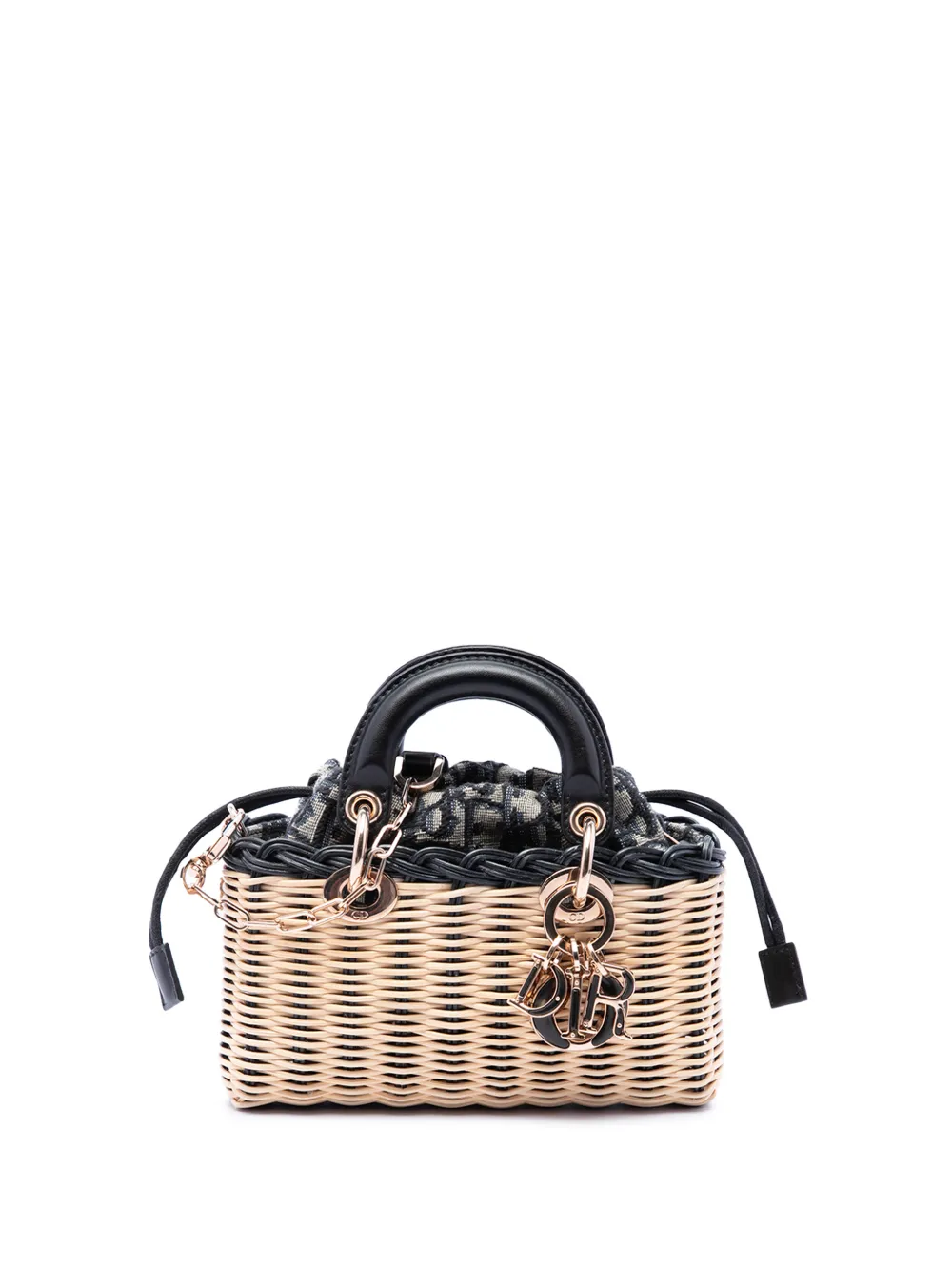 Christian Dior Pre-Owned 2023 micro Wicker Oblique Lady D Joy Satchel-Tasche - Nude