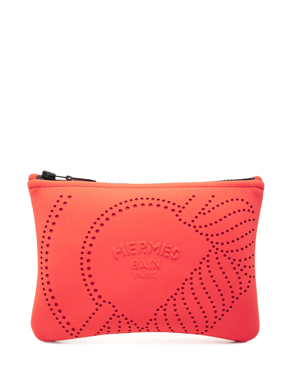 Hermès Pre-Owned 2010-2026 Small Perforated Nylon Neobain Canoe H Case clutch bag - Rosa