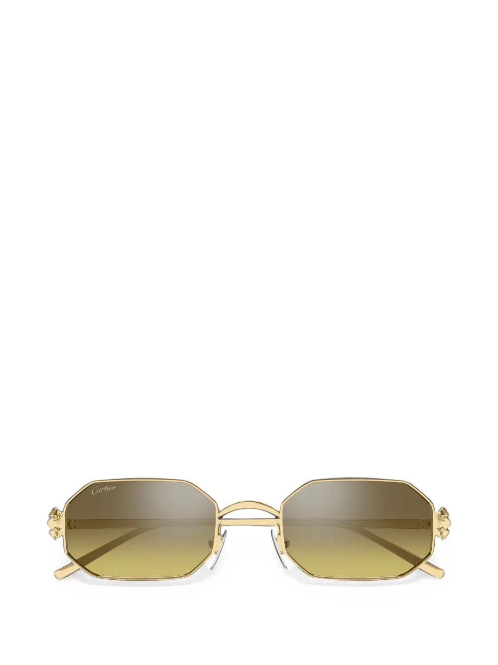 Cartier Eyewear geometric-frame stud-detail sunglasses