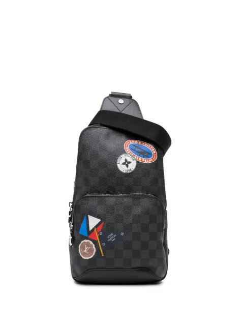 Louis Vuitton Pre-Owned bandolera LV League Avenue Sling con motivo Damier Graphite 2017