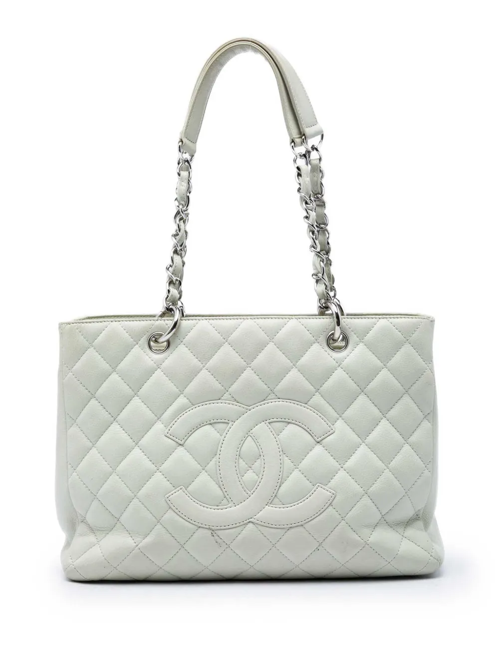 CHANEL Pre-Owned 2008-2009 Caviar Grand Shopping tote bag - Bianco