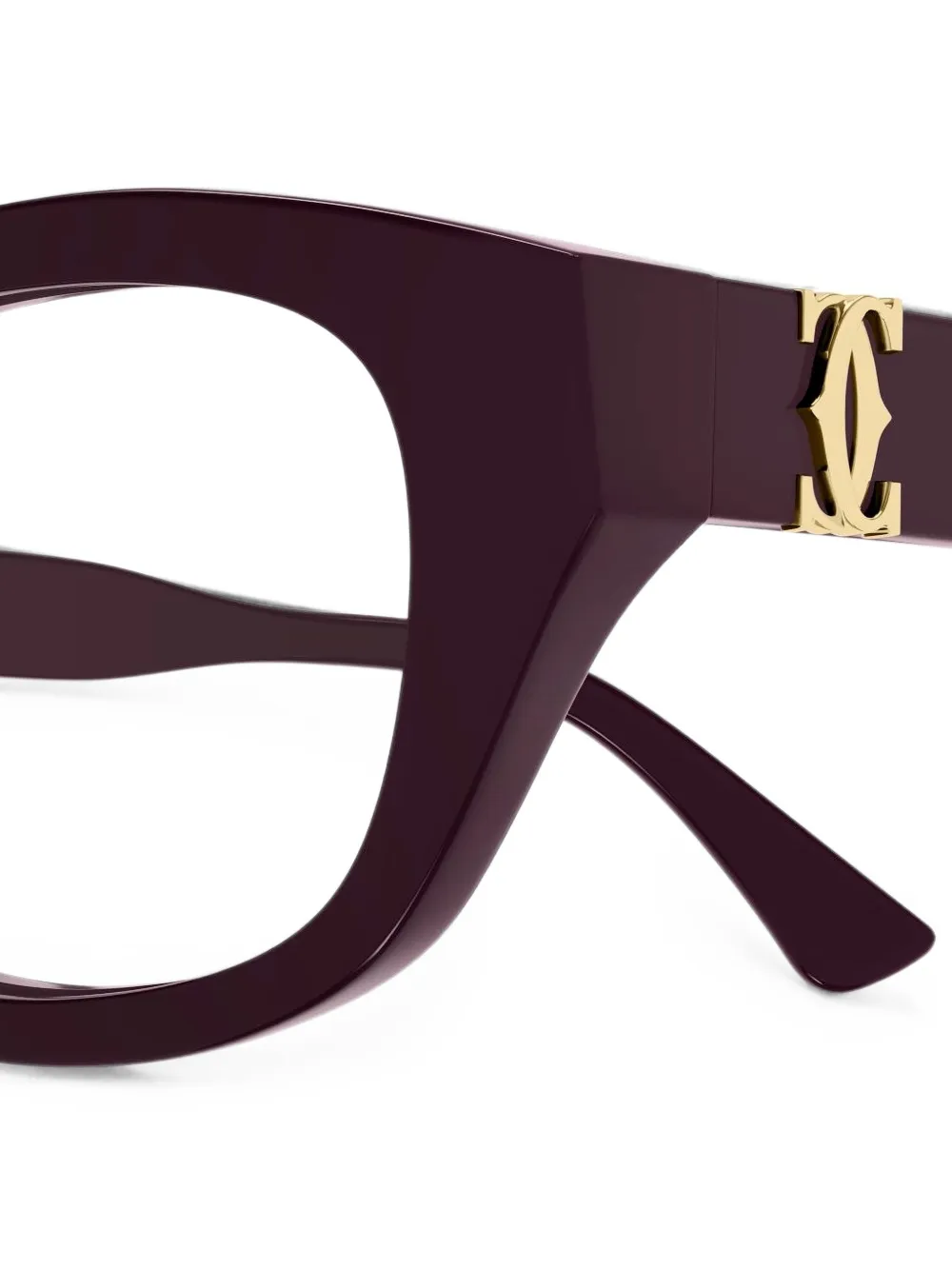 Cartier Eyewear C De Cartier Cat-eye Glasses in Purple, view 3