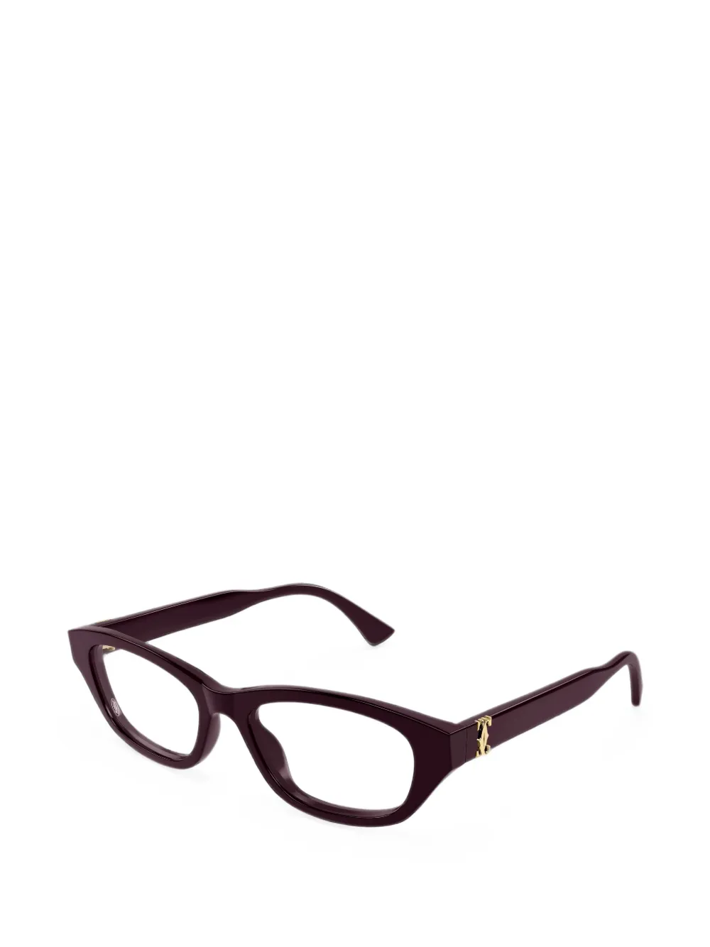 Cartier Eyewear C De Cartier Cat-eye Glasses in Purple, view 2