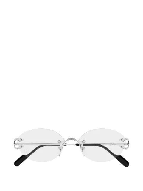 Cartier Eyewear rimless oval-frame glasses