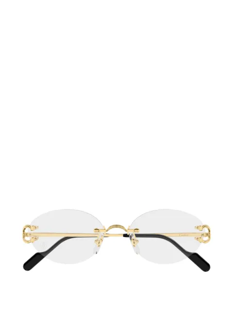 Cartier Eyewear C de Cartier rimless round-frame glasses