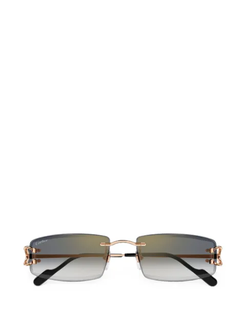 Cartier Eyewear rimless rectangle-frame sunglasses
