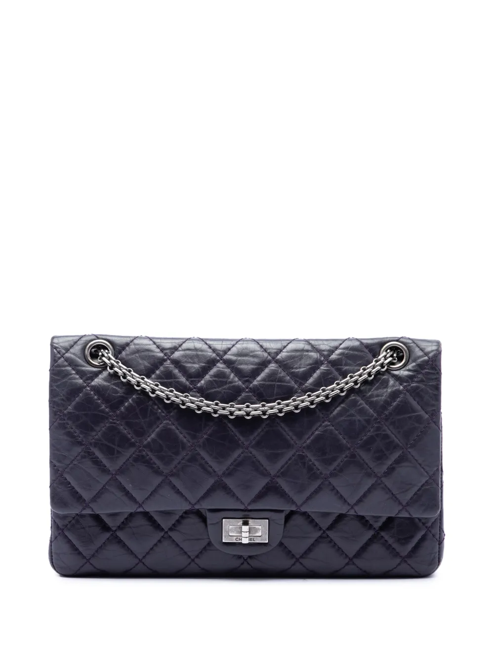 CHANEL Pre-Owned 2012-2013 Quilted Aged Calfskin Reissue 2.55 Double Flap 226 shoulder bag - Viola