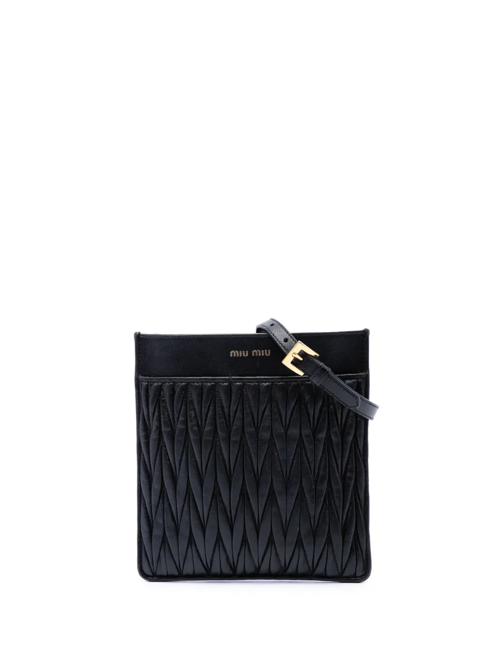 Miu Miu Pre-Owned 2010-2026 Nappa Matelasse crossbody bag - Nero