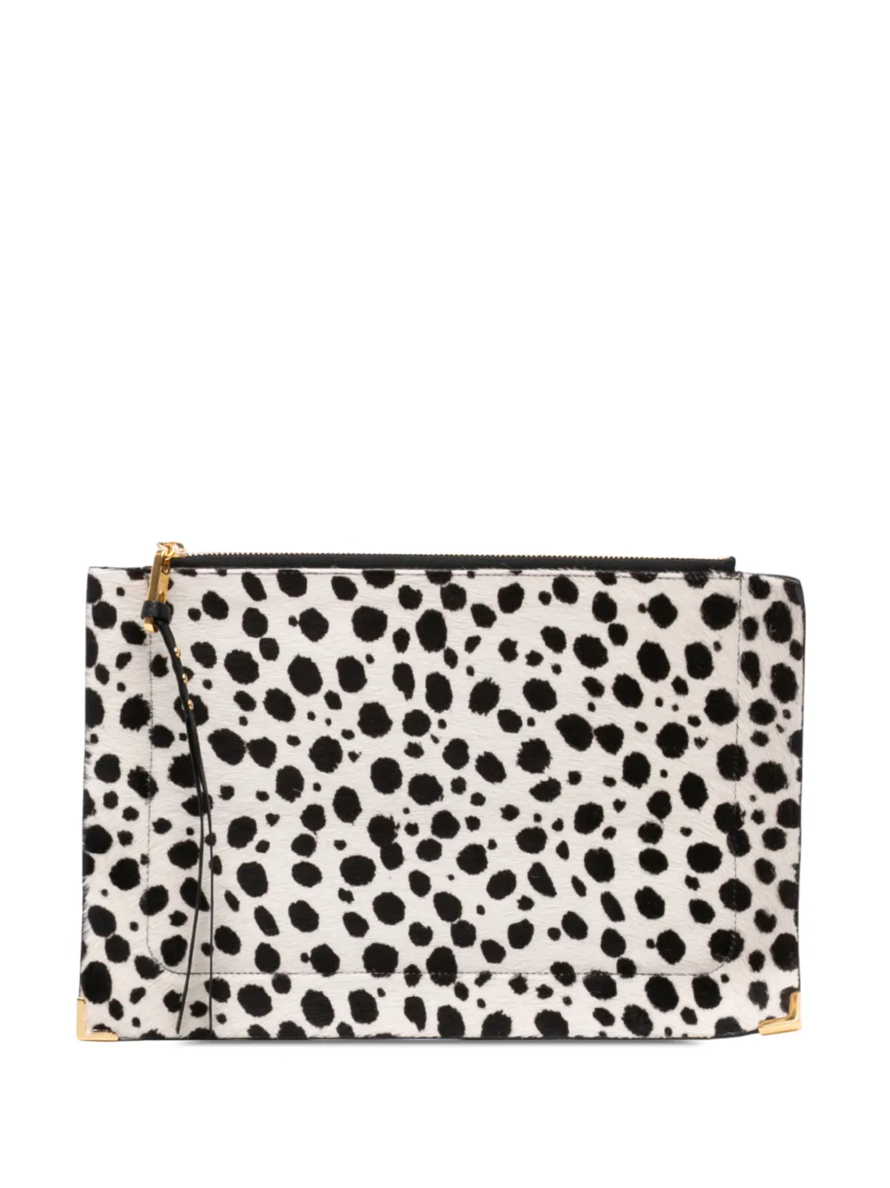 Chloé Pre-Owned 2000-2026 pochette à imprimé Dalmatien en poil de poney - Noir Chloé Pre-Owned 2000-2026 pochette à imprimé Dalmatien en poil de poney - Noir