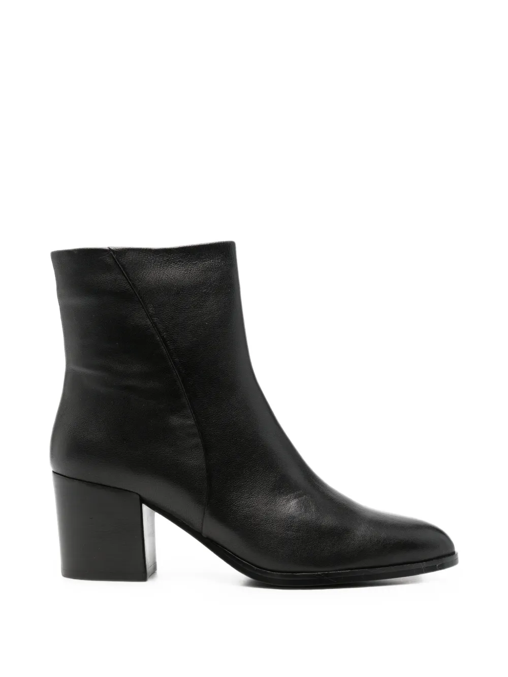 Bruno Premi Leather Ankle Boots In Black