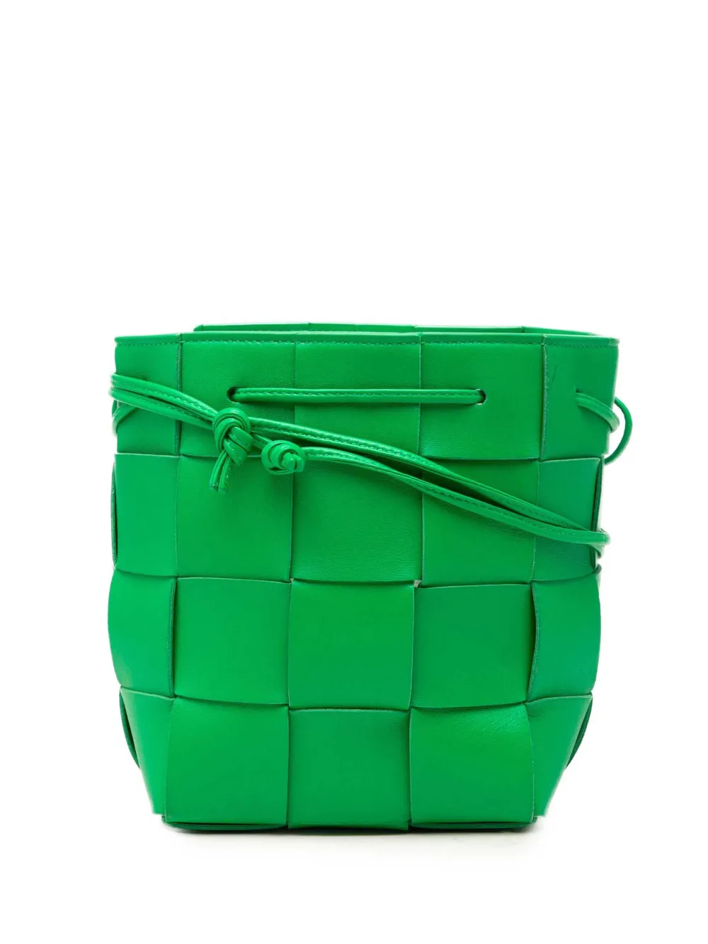 Bottega Veneta Pre-Owned 2012-2026 petit sac seau Cassette en cuir nappa Maxi Intrecciato - Vert Bottega Veneta Pre-Owned 2012-2026 petit sac seau Cassette en cuir nappa Maxi Intrecciato - Vert