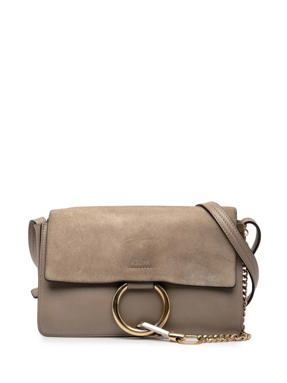 Chloé Pre-Owned 2016 kleine Faye Umhängetasche aus Wildleder und Kalbsleder - Braun
