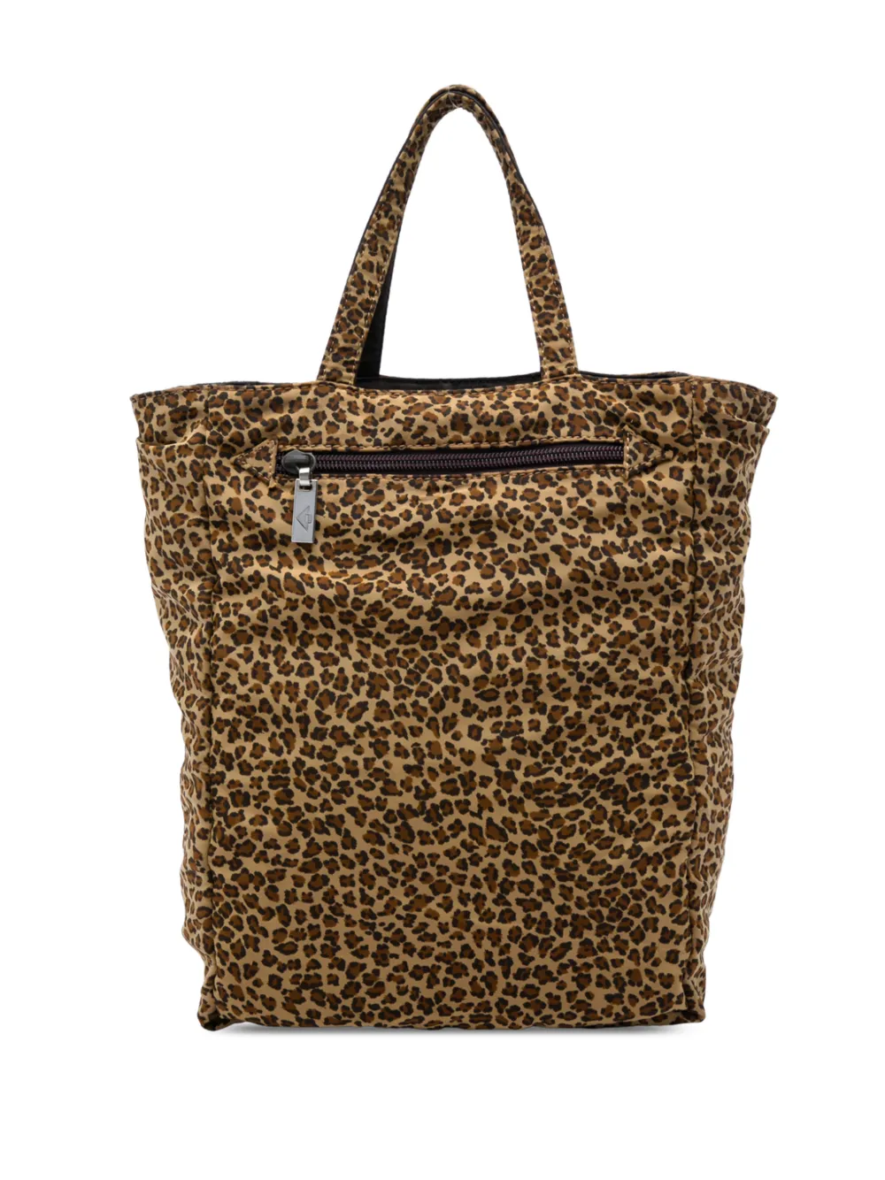 Bottega Veneta Pre-Owned 2000-2007 sac à main réversible à motif léopard en nylon - Marron