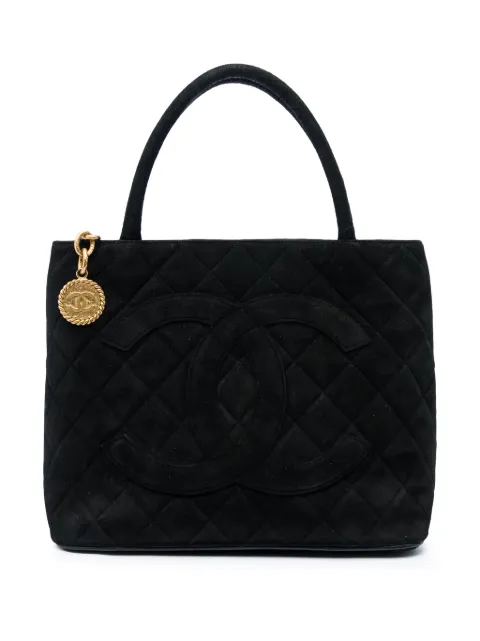 CHANEL Pre-Owned 1991-1994 Suede Medallion tote bag