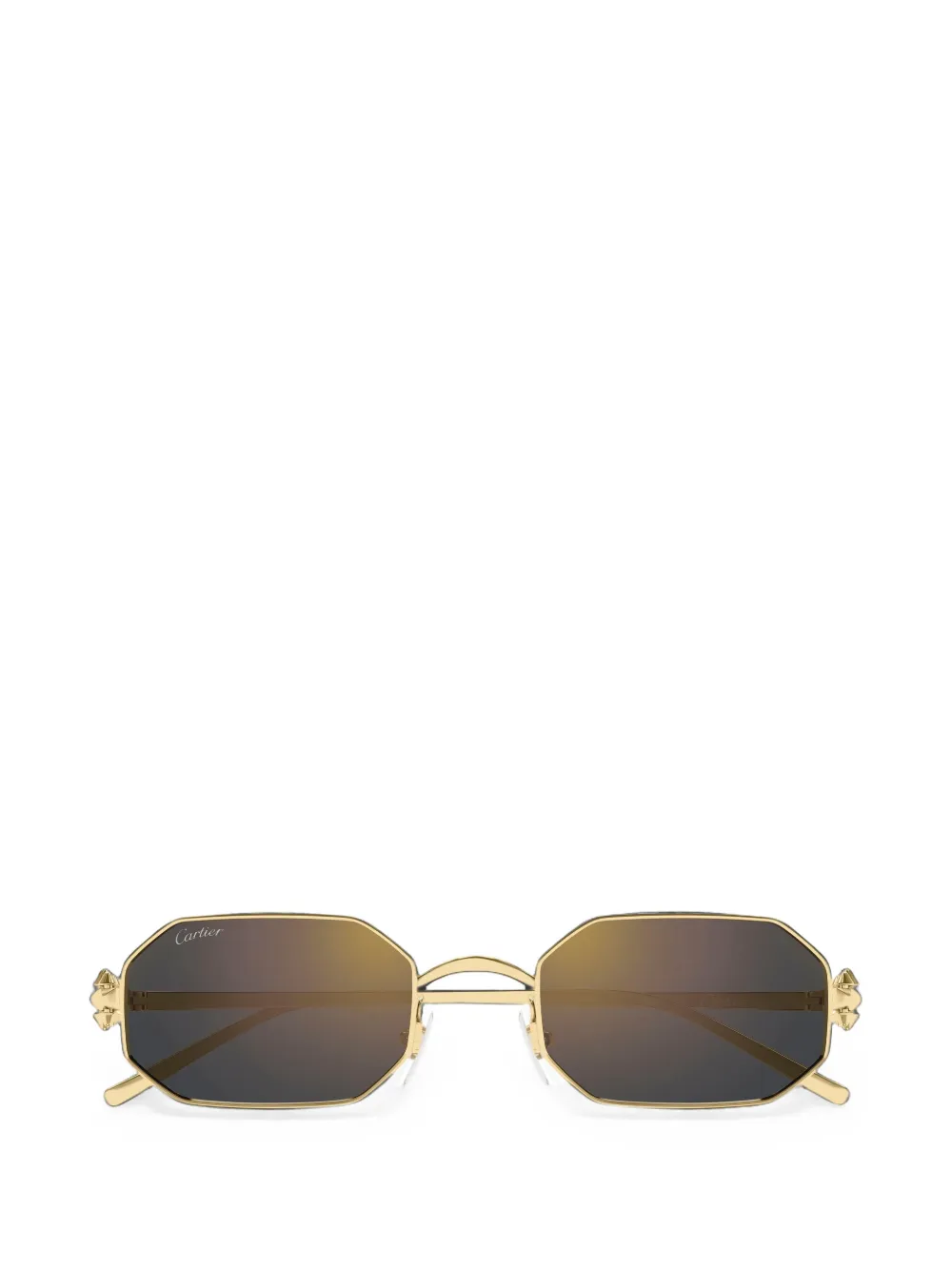 Cartier Eyewear geometric-frame stud-embellished sunglasses