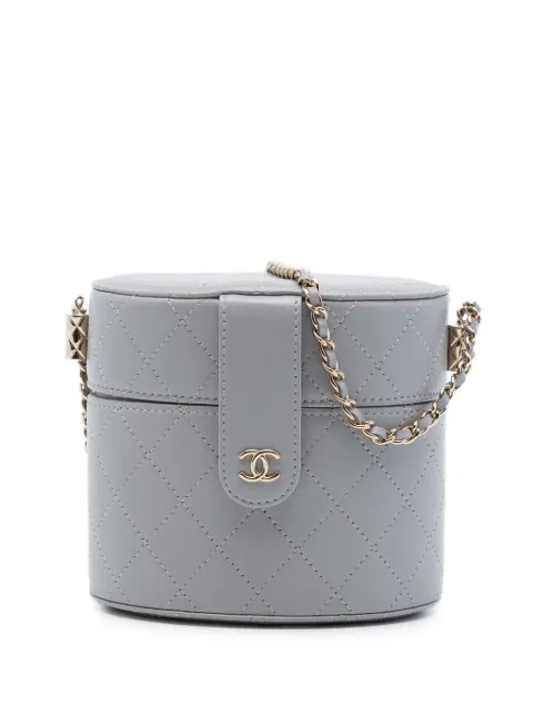 CHANEL Pre-Owned petite trousse de toilette en cuir d'agneau matelassé CC Allure Case (2021)