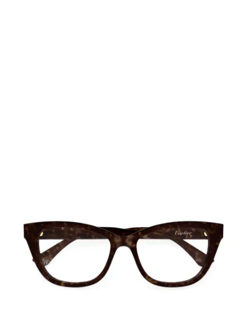 Cartier Eyewear lentes con armazón cat eye estilo carey