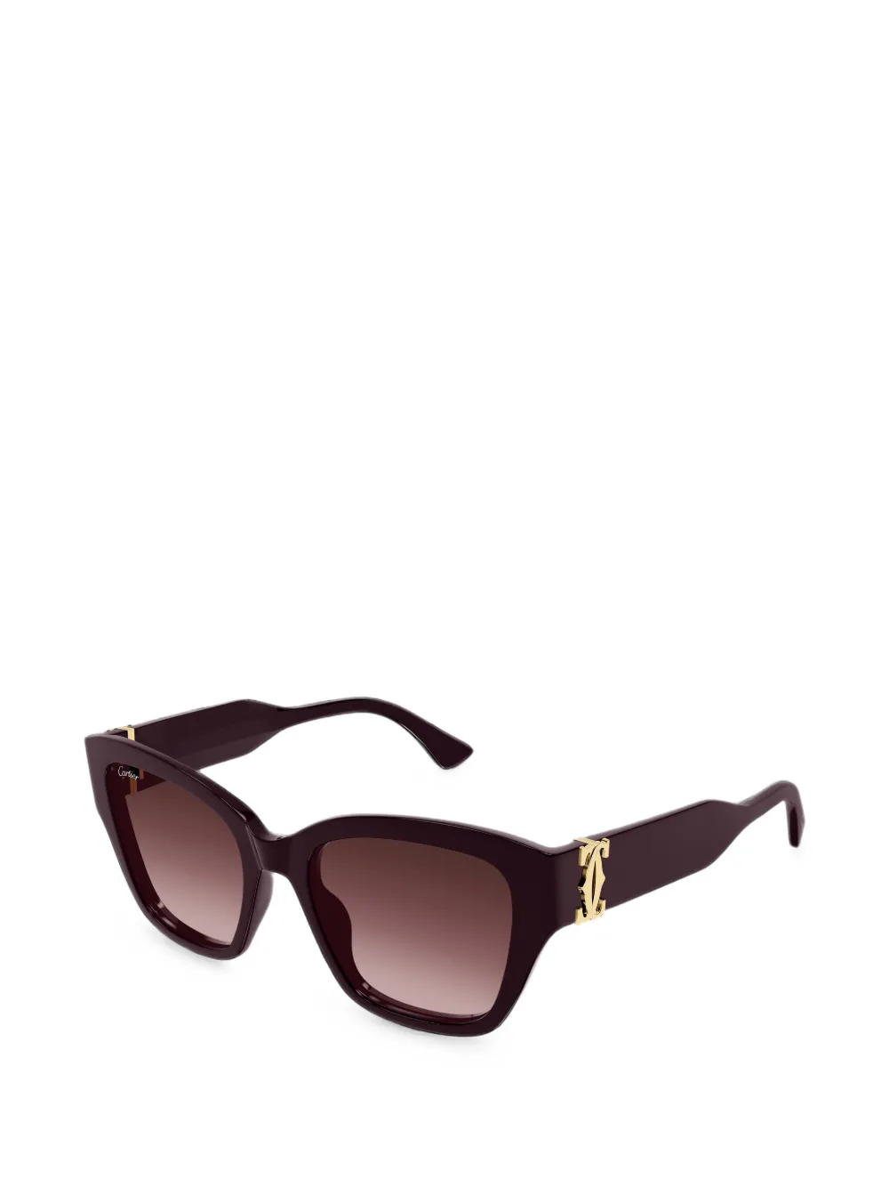 Cartier Eyewear C De Cartier Square-frame Sunglasses in Purple, view 2