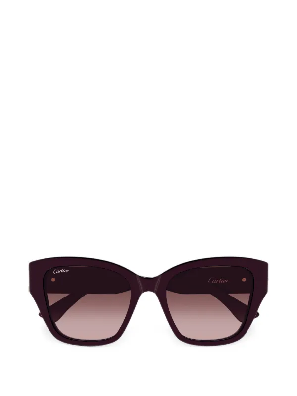 Cartier Eyewear C De Cartier Square-frame Sunglasses in Purple