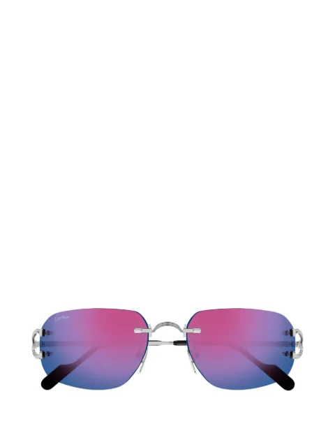 Cartier Eyewear rimless rectangle-frame sunglasses