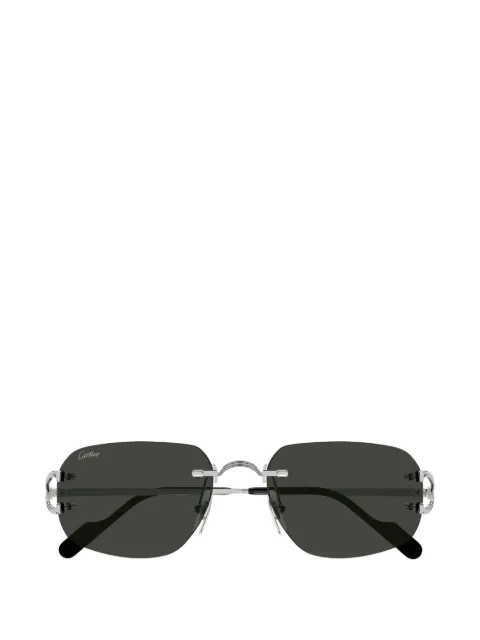 Cartier Eyewear lentes de sol rectangulares sin armazón