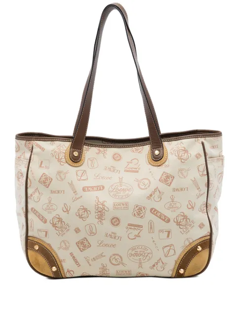 Loewe Pre-Owned tote 160th Anniversary de lona con ribete de gamuza 2006