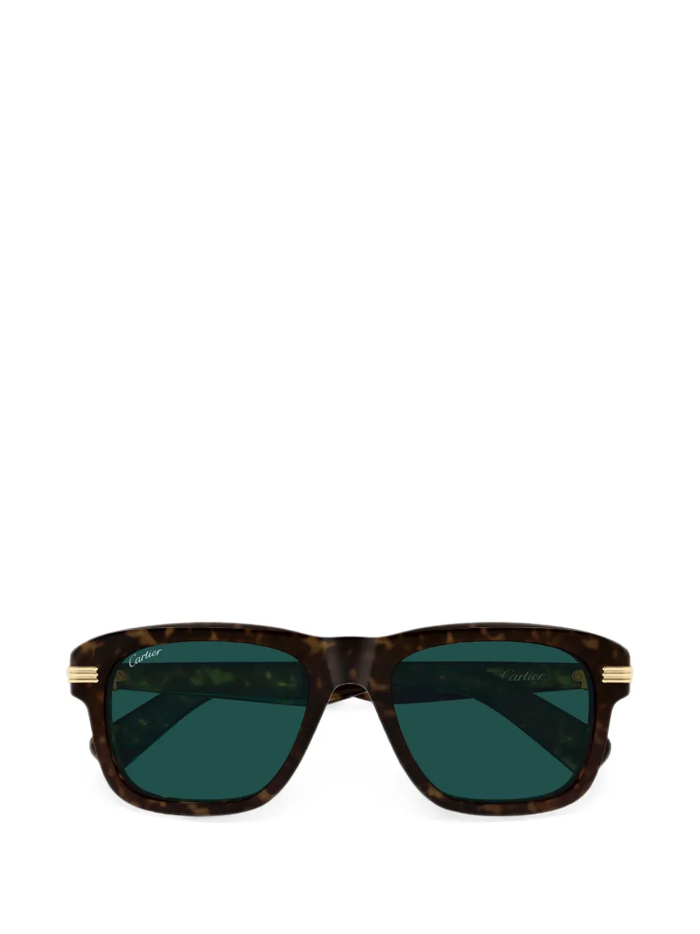 Cartier Eyewear tortoiseshell-effect rectangle-frame sunglasses