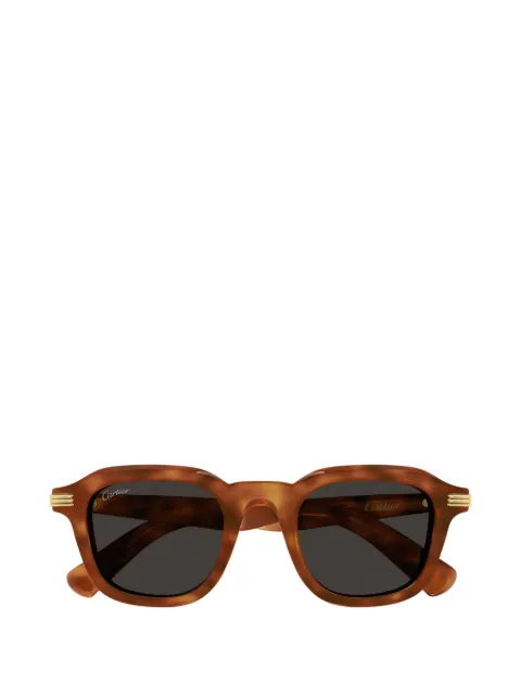 Cartier Eyewear tortoiseshell-effect square-frame sunglasses