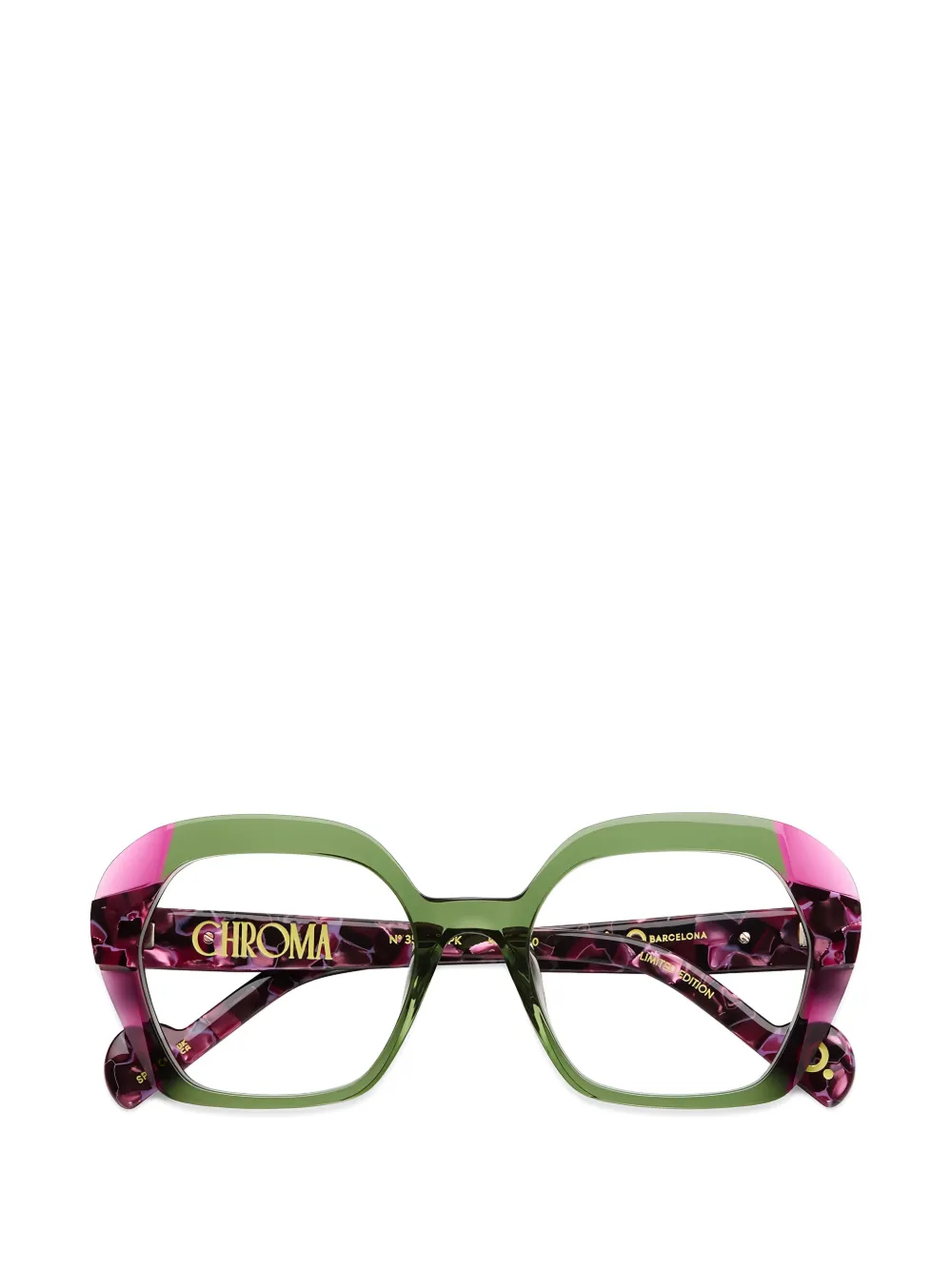 Etnia Barcelona Chroma bril met geometrisch montuur Groen