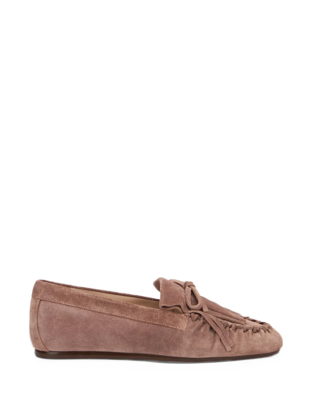 Stuart Weitzman fringe suede loafers - Toni neutri