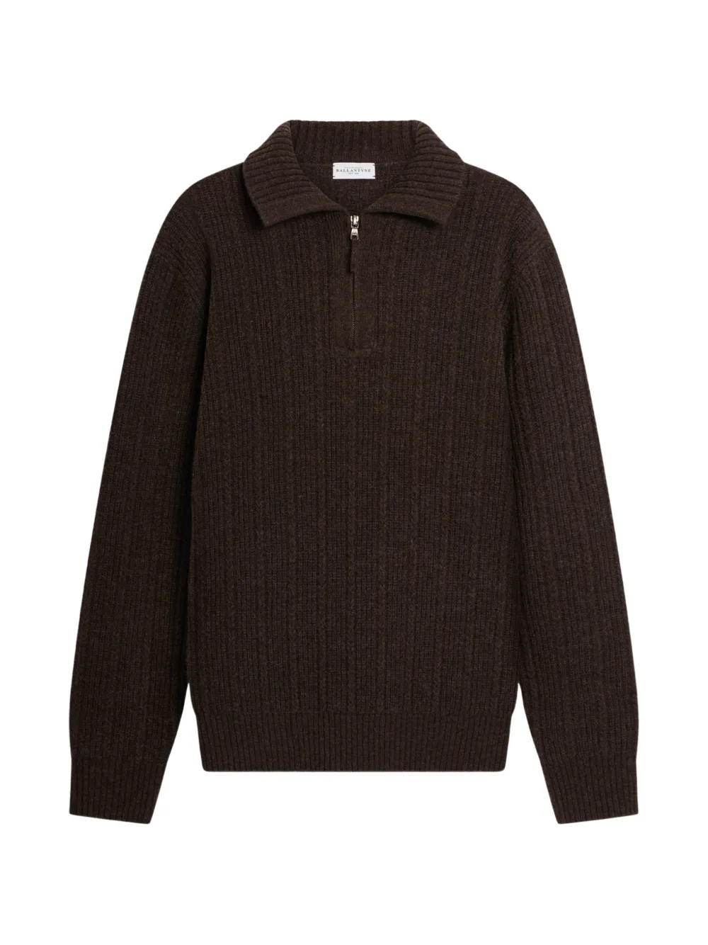 Ballantyne ribbed-knit half-zip sweater