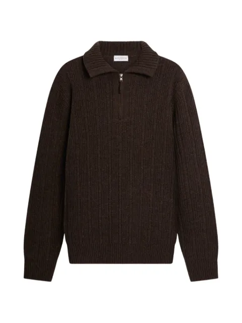 Ballantyne ribbed-knit half-zip sweater