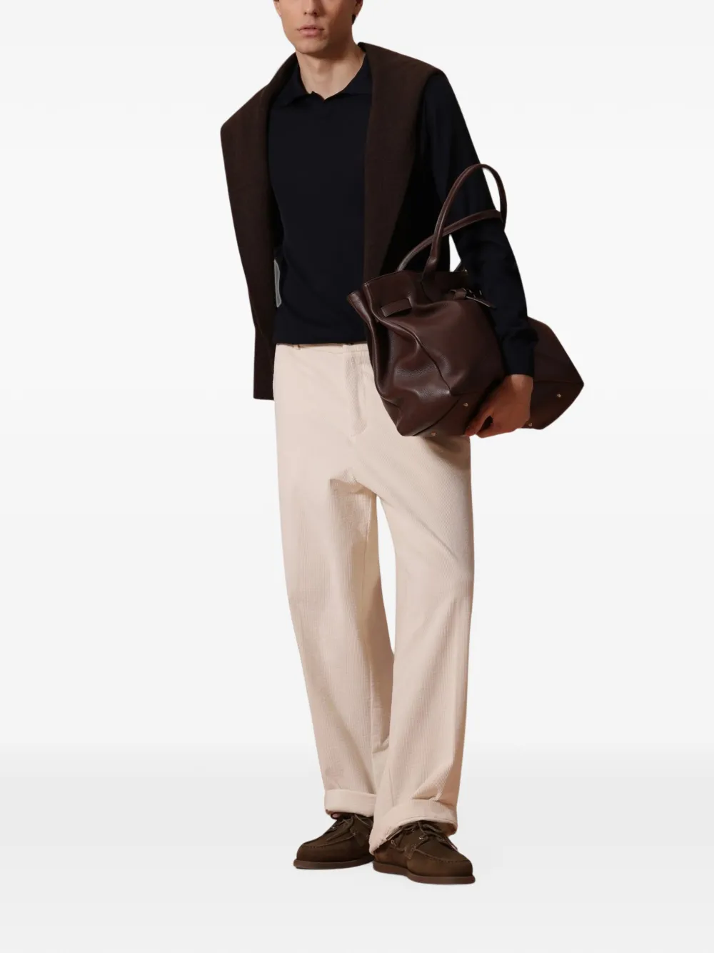 Ballantyne corduroy wide-leg trousers Beige