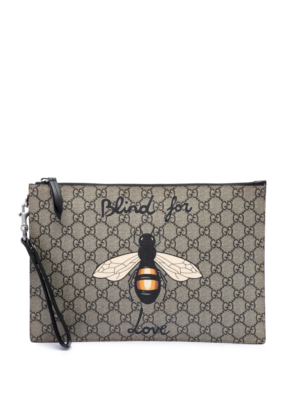Gucci Pre-Owned 2000-2015 GG Supreme Blind for Love clutch bag - Neutrals