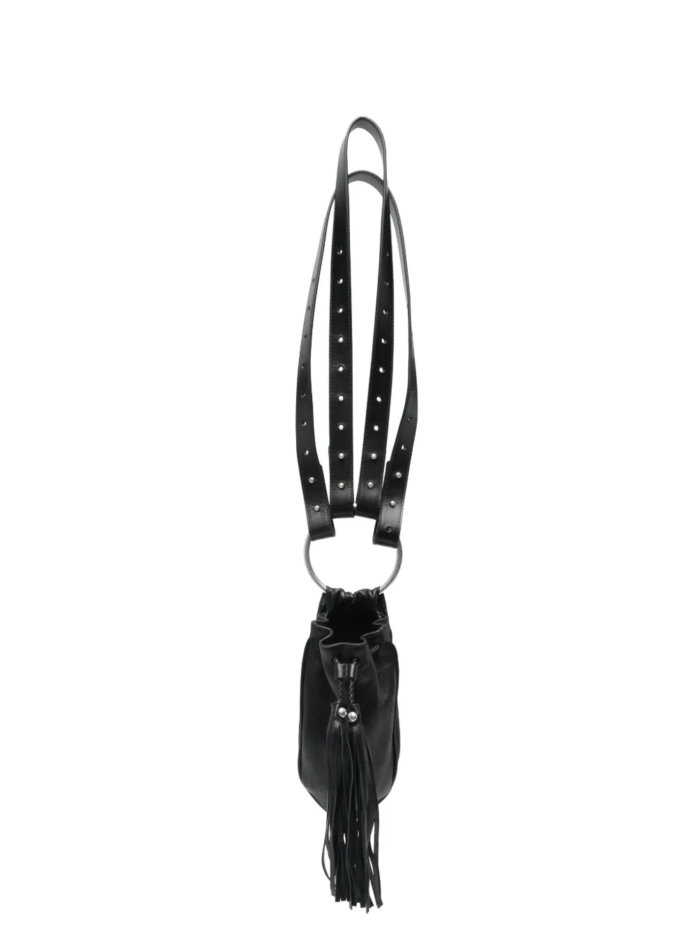 Ann Demeulemeester Kenan fringe-trimmed leather bucket bag