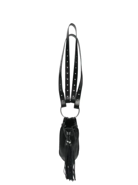 Ann Demeulemeester bolsa bucket Kenan de piel con flecos
