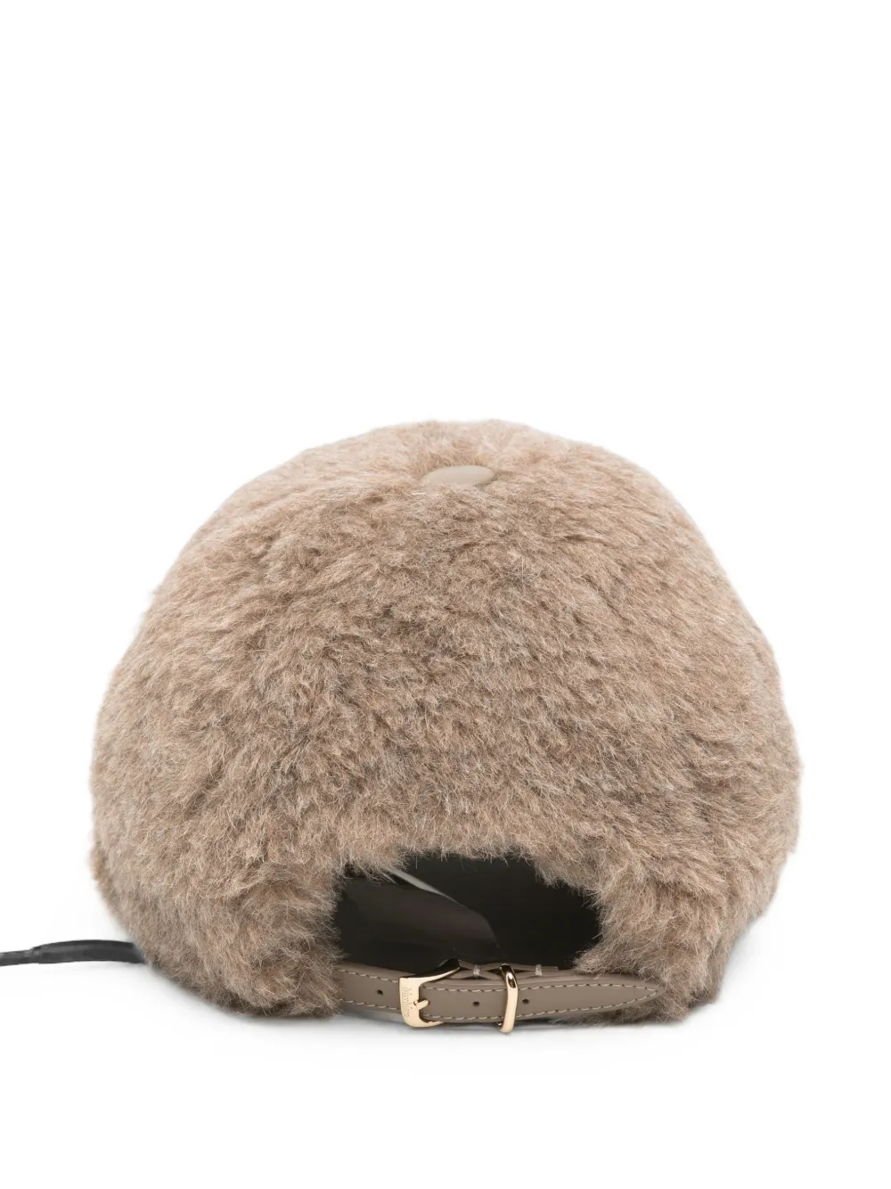 Max Mara logo-patch faux-fur cap Bruin