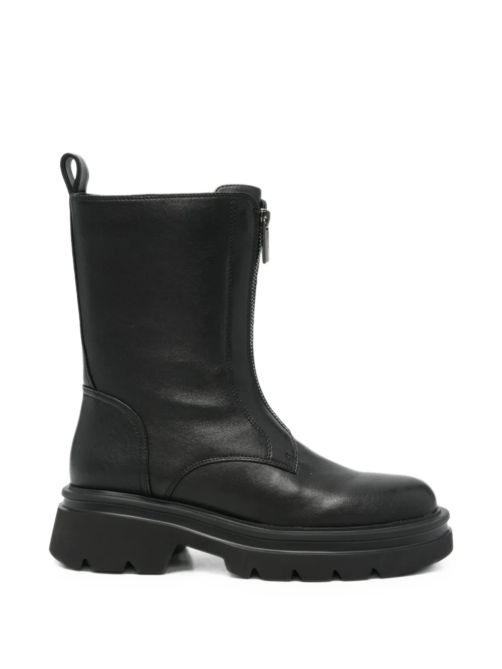 Bruno Premi Front-zip Chunky-sole Boots In Black