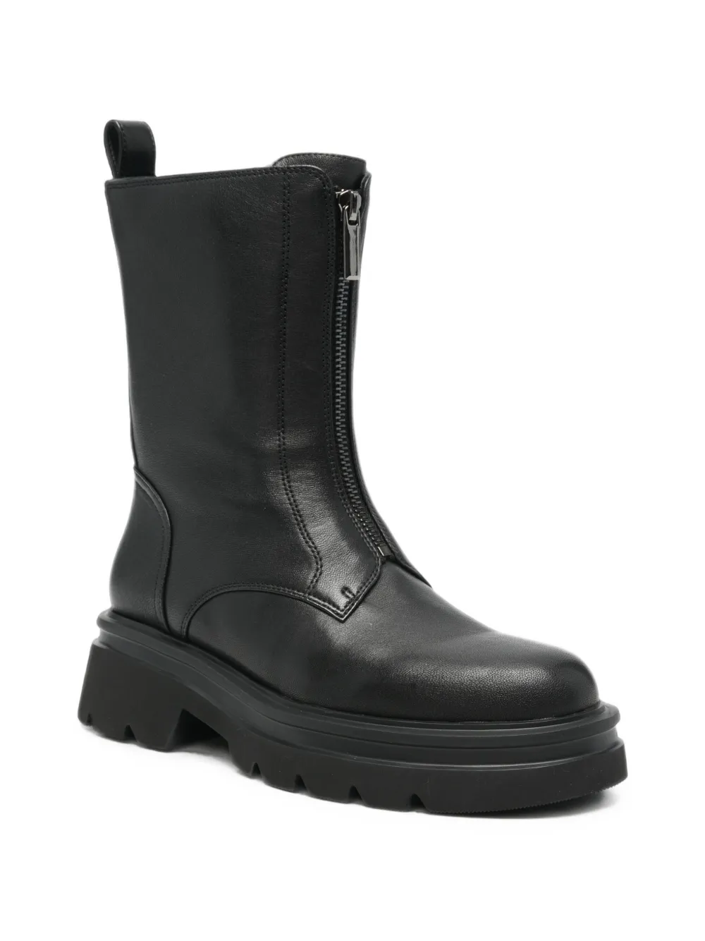 Bruno Premi front-zip chunky-sole boots Zwart
