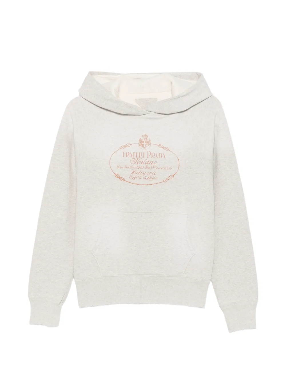 Prada logo-print hoodie Grijs