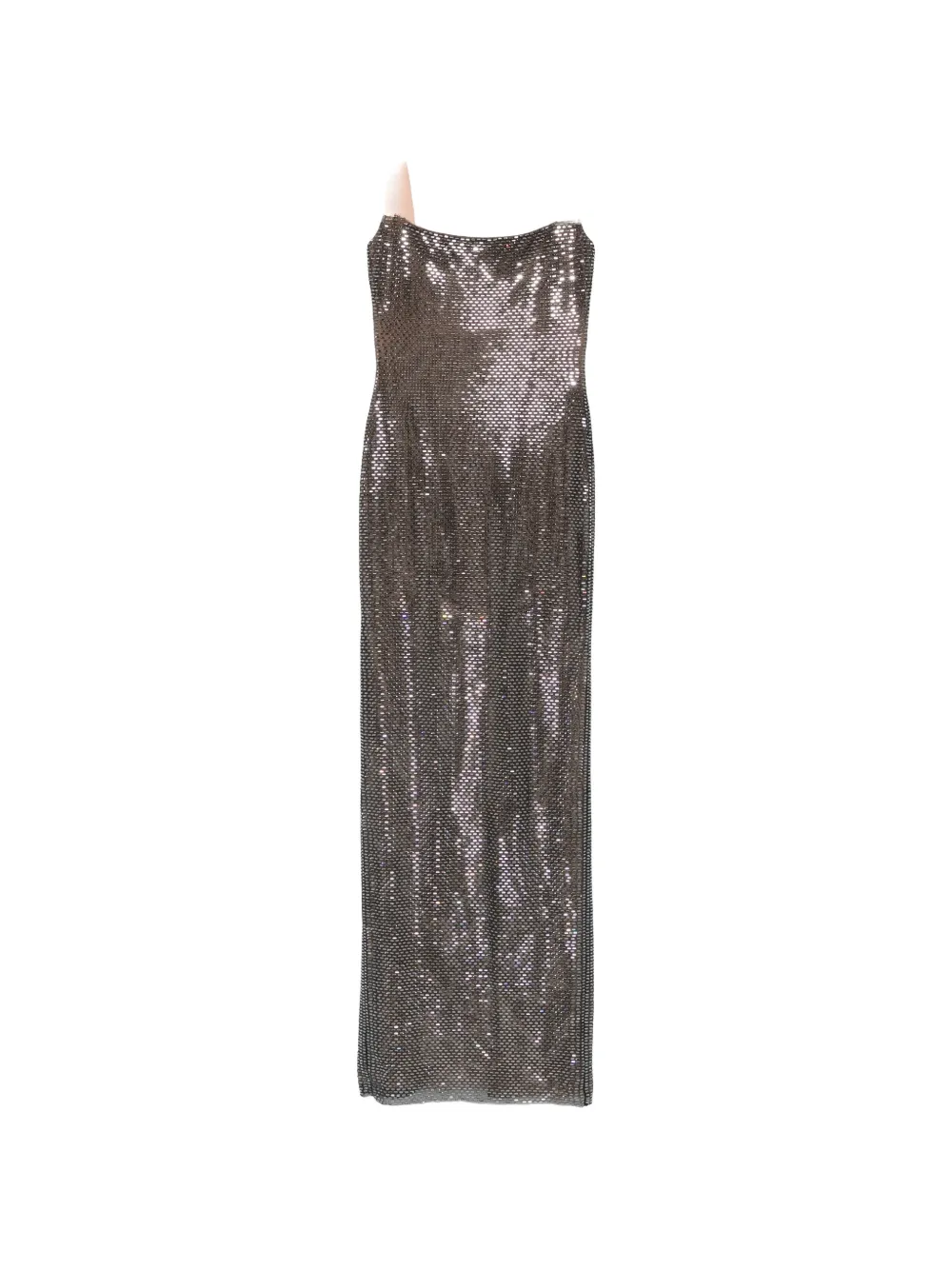Self-Portrait embellished square-neck maxi dress