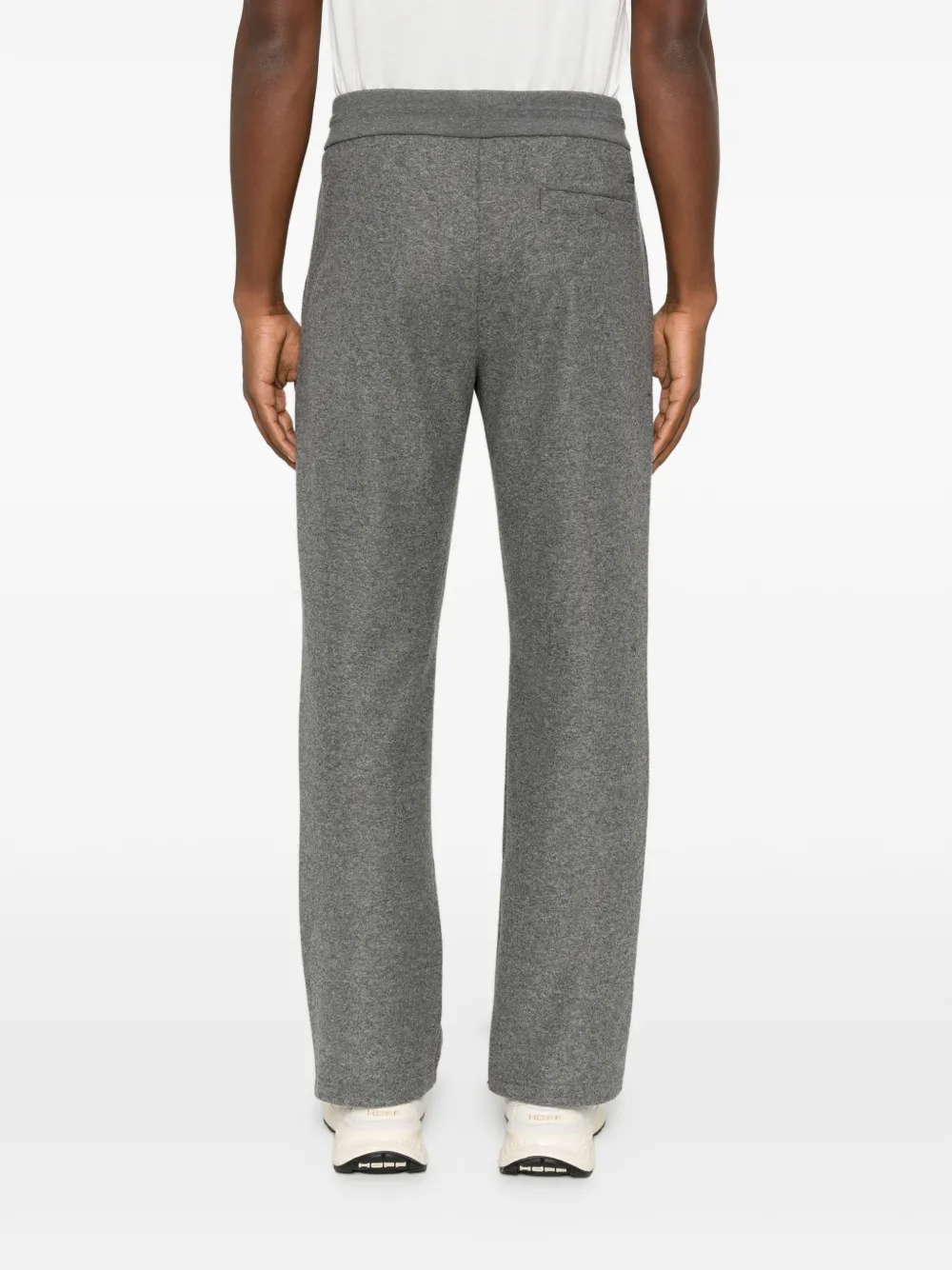 Herno drawstring straight-leg trousers Grijs