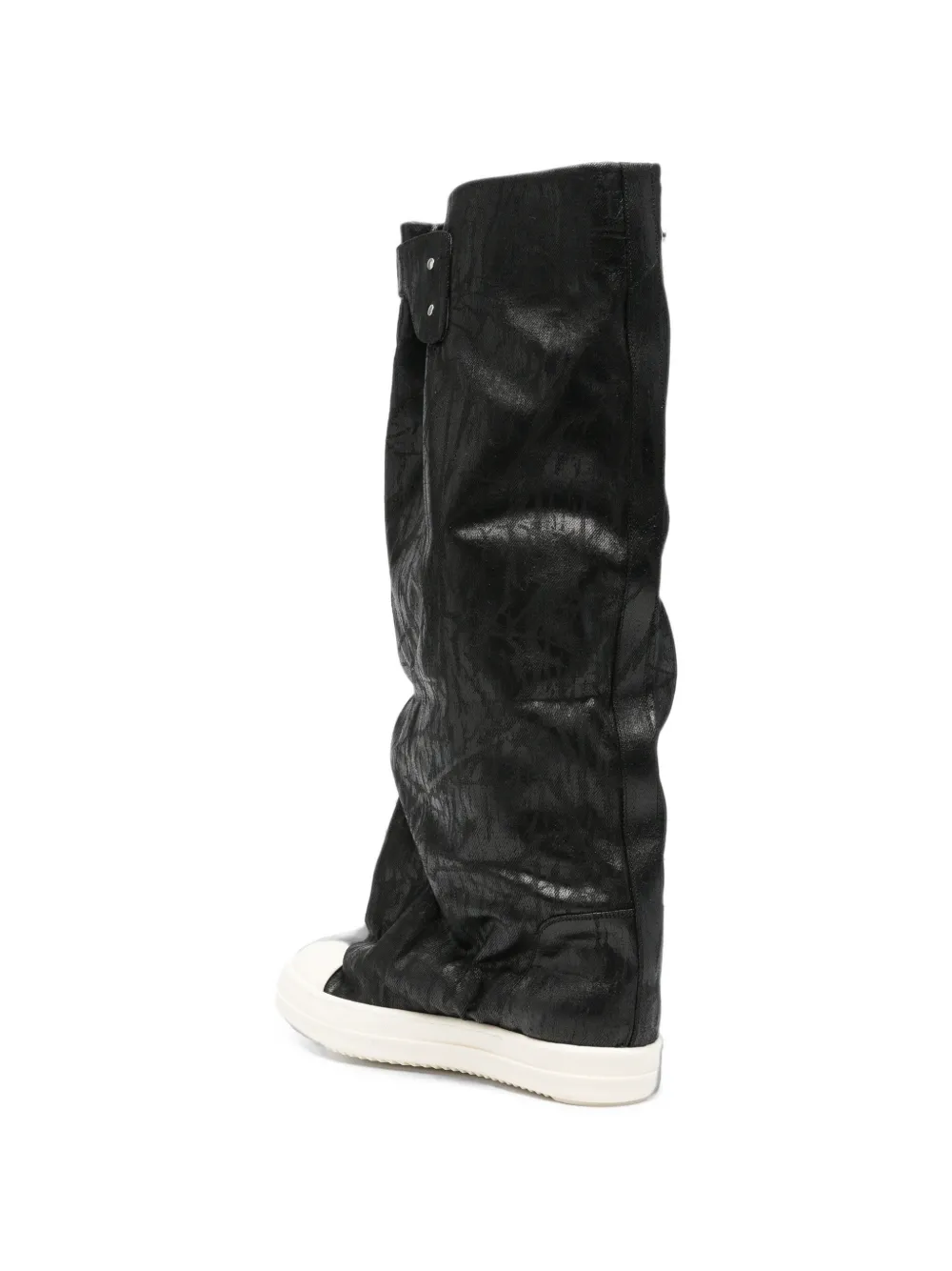 Rick Owens DRKSHDW Elephant coated-denim boots Zwart