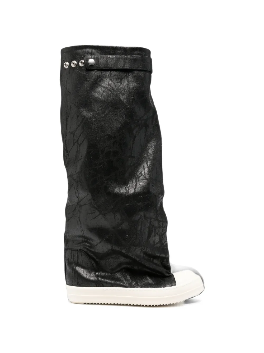 Rick Owens DRKSHDW Elephant coated-denim boots