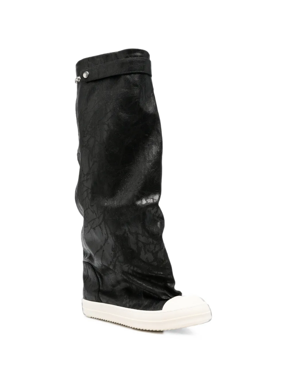 Rick Owens DRKSHDW Elephant coated-denim boots Zwart