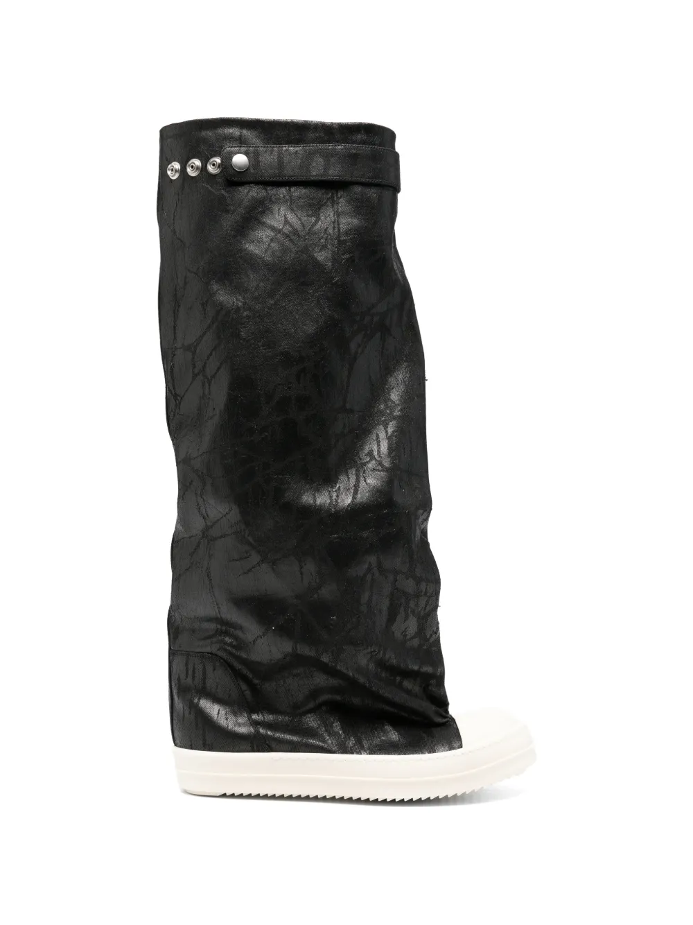 Rick Owens DRKSHDW bottines Elephant en jean enduit - Noir Rick Owens DRKSHDW bottines Elephant en jean enduit - Noir